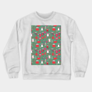 Owls tea party Crewneck Sweatshirt